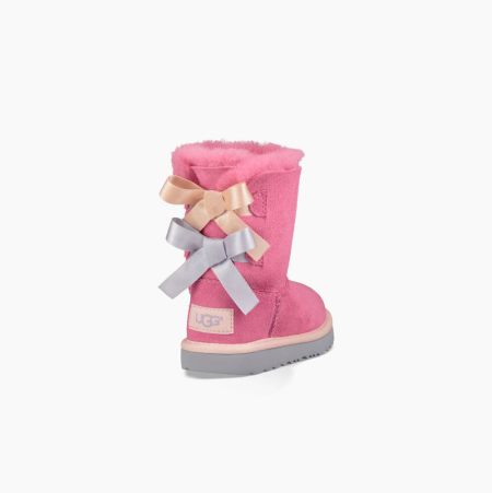 UGG Bailey Bow II Pink/Blue Boots for Kids (BUFX63405)